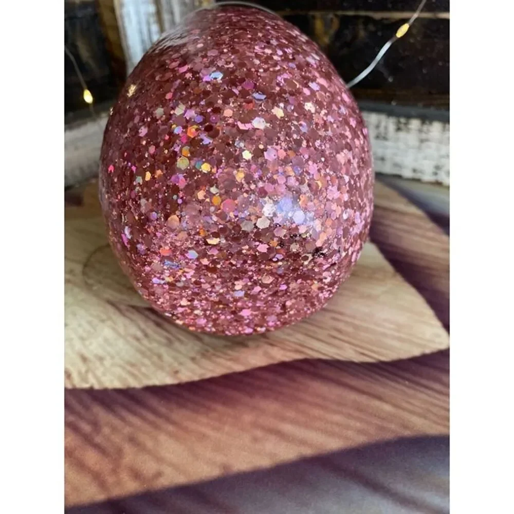 Handmade pink glitter